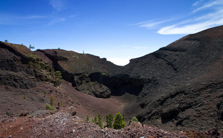 der Krater des Volcán Martin